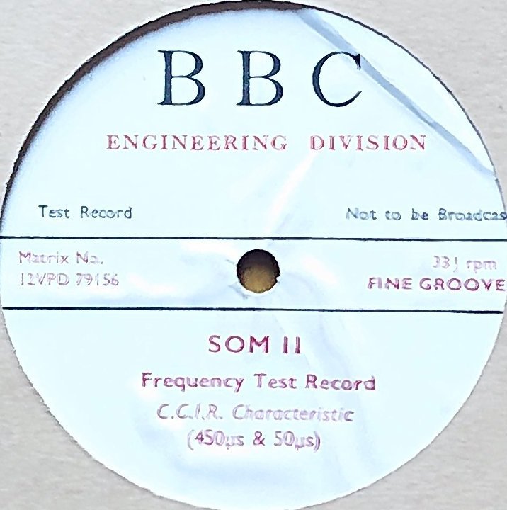 SOM II Frequency test record Unknown from the BBC records and Tapes library Label